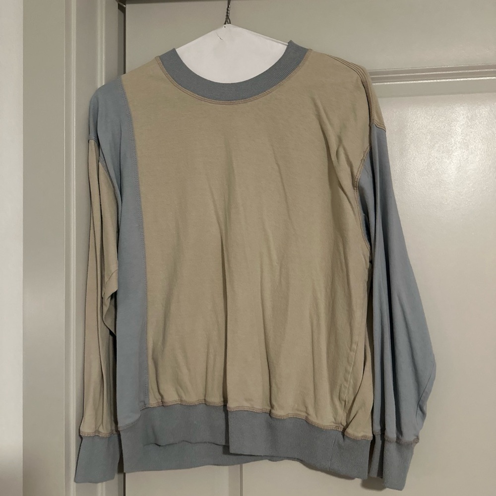 Women’s Beige and Grey LS